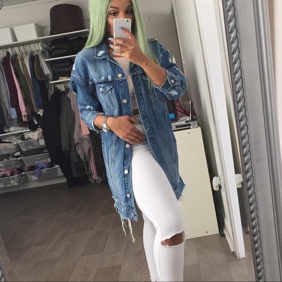 zara longline denim jacket